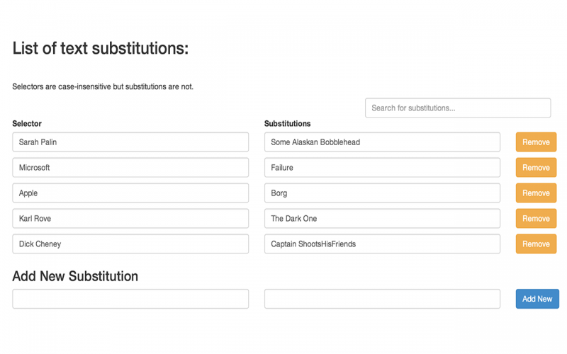Filter in action screenshot